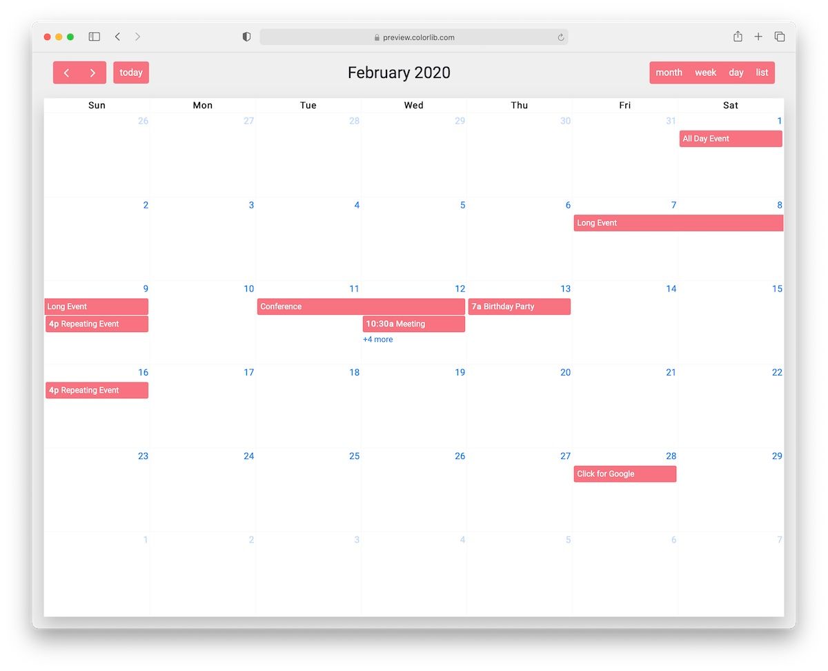 bootstrap calendars