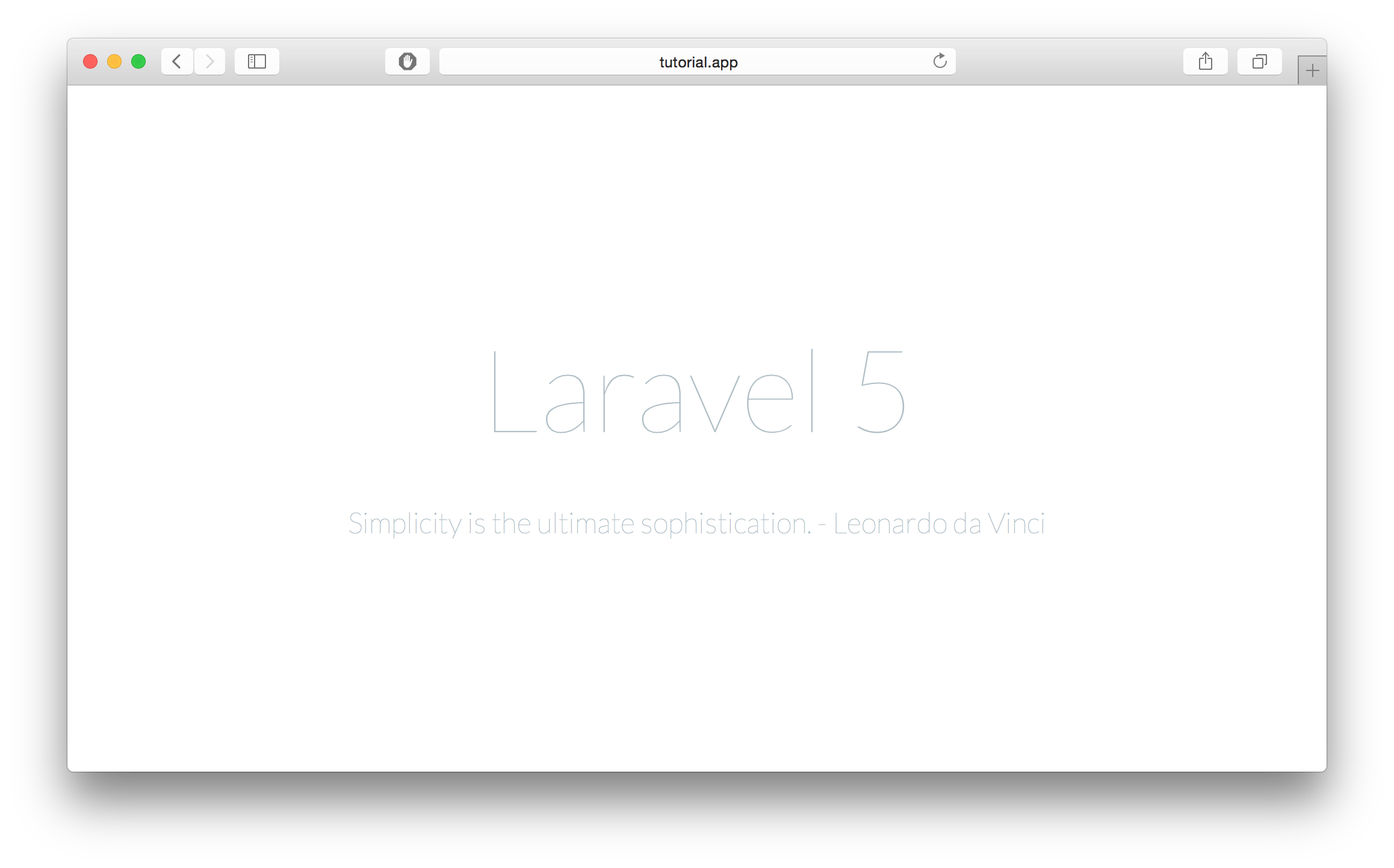 Laravel Welcome Page