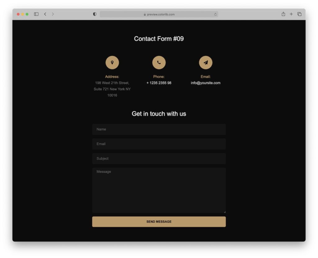 bootstrap form templates