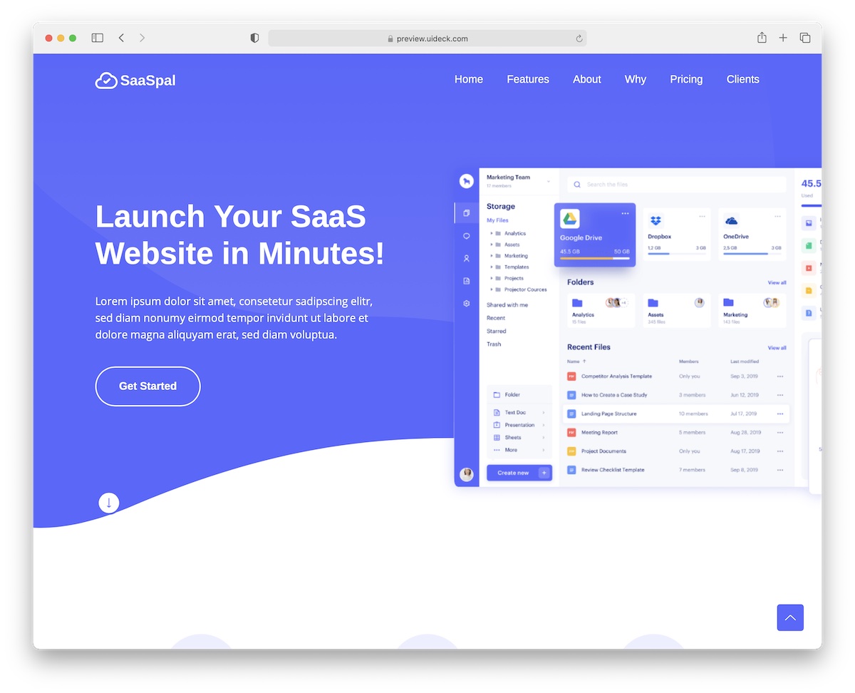 saaspal free bootstrap 5 template