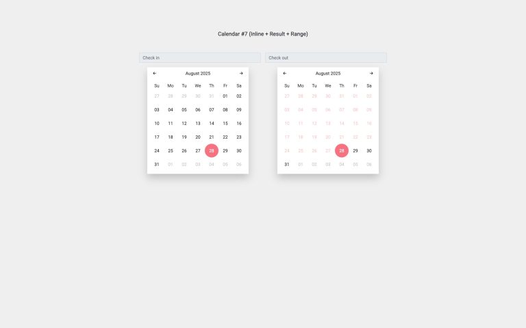 20 Free Bootstrap Calendar Components & Templates (2026)