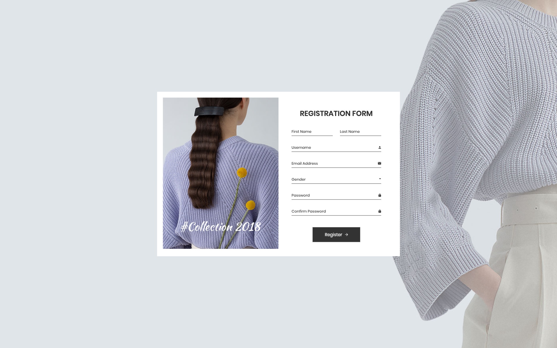 Elegant Sign In Bootstrap template with perfectly centered form and balanced typography