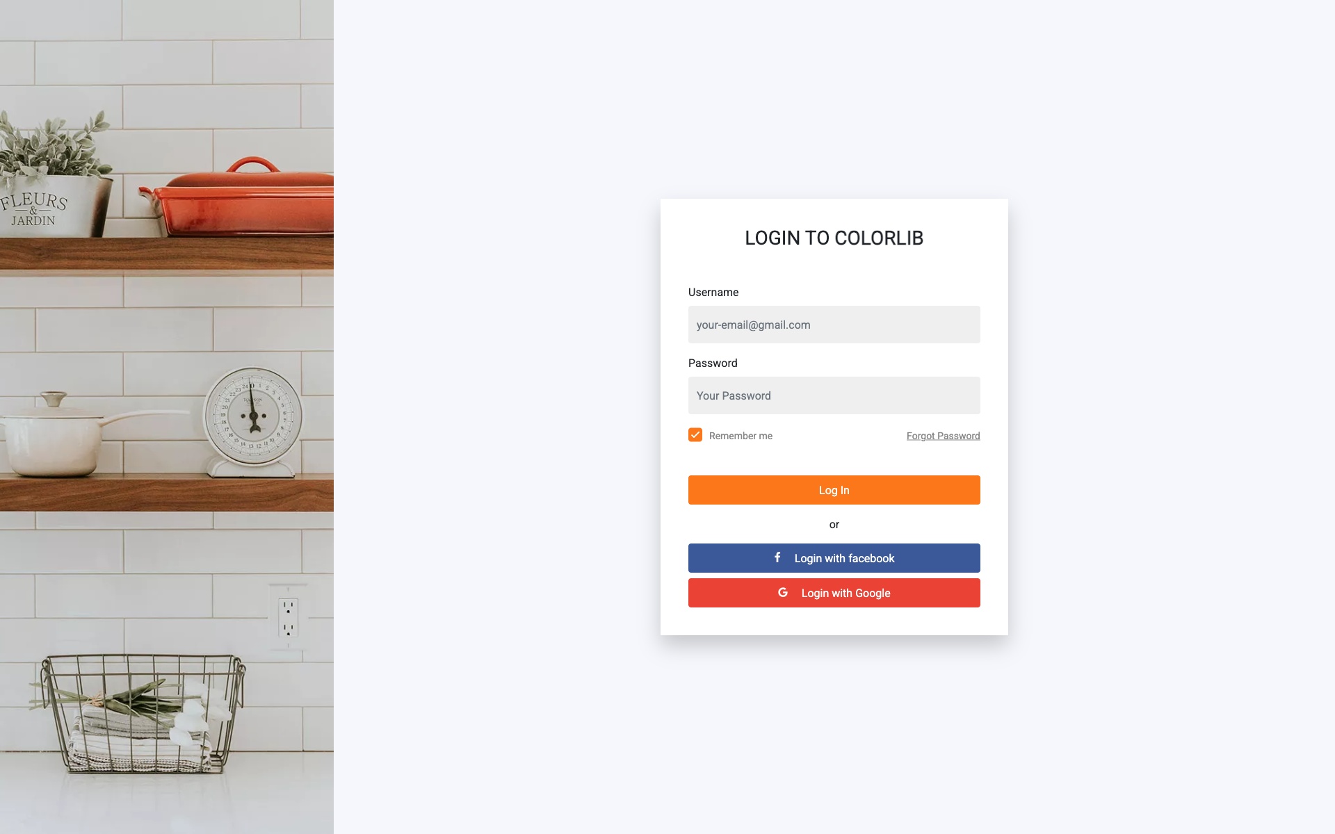 Login Form V05 Bootstrap template with Material Design inspired floating labels and card-based layout