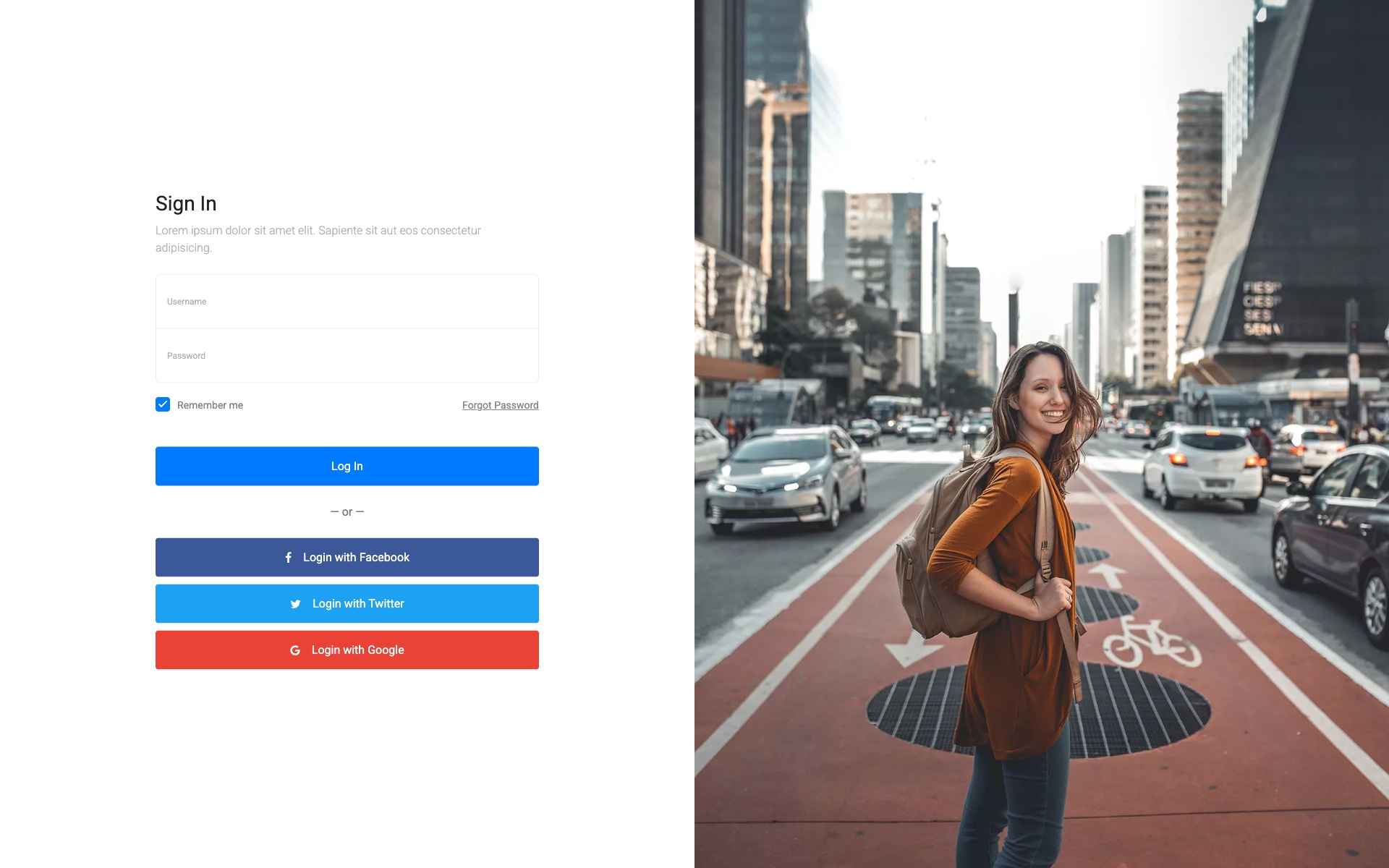 Login Form V06 Bootstrap template with centered card design and shadow effects