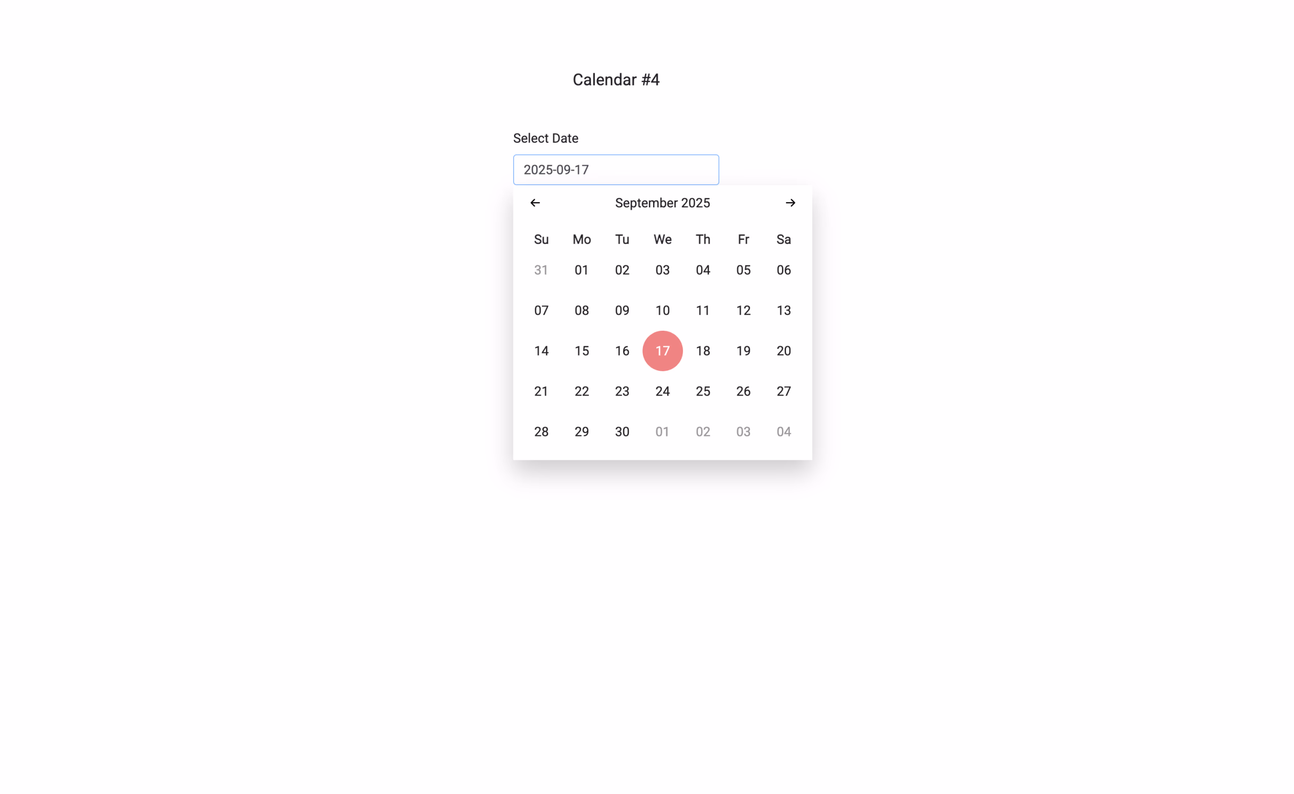 Calendar 14 - Free Bootstrap Calendar Template