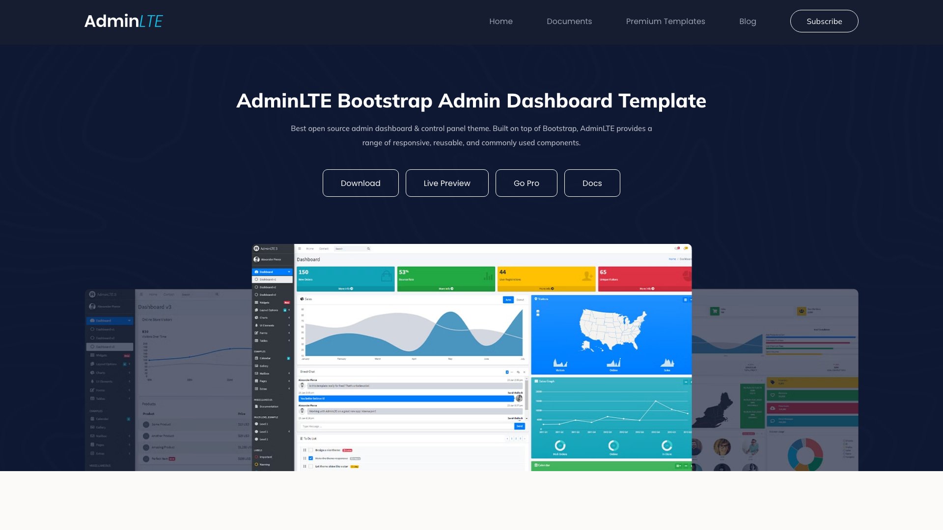 AdminLTE 4 - The most popular open-source admin dashboard template with Bootstrap 5 and TypeScript