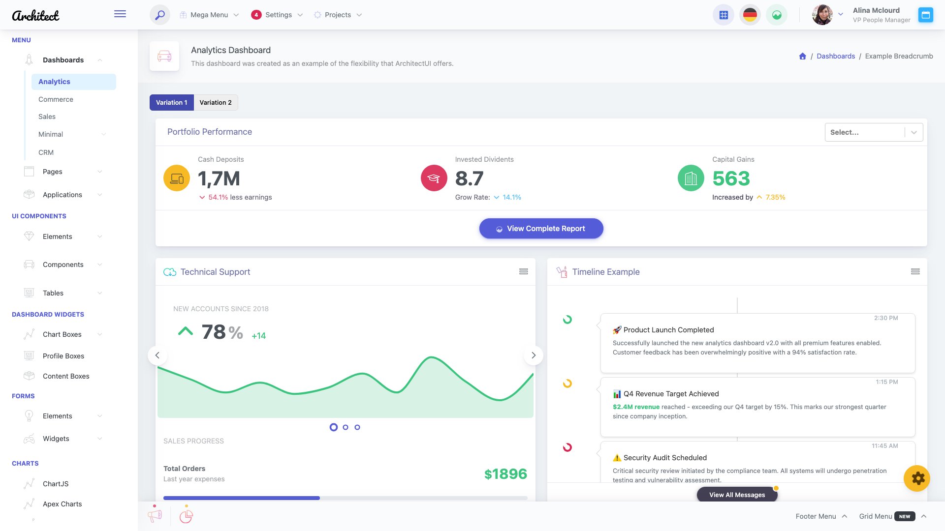 ArchitectUI React PRO - Premium React admin dashboard template