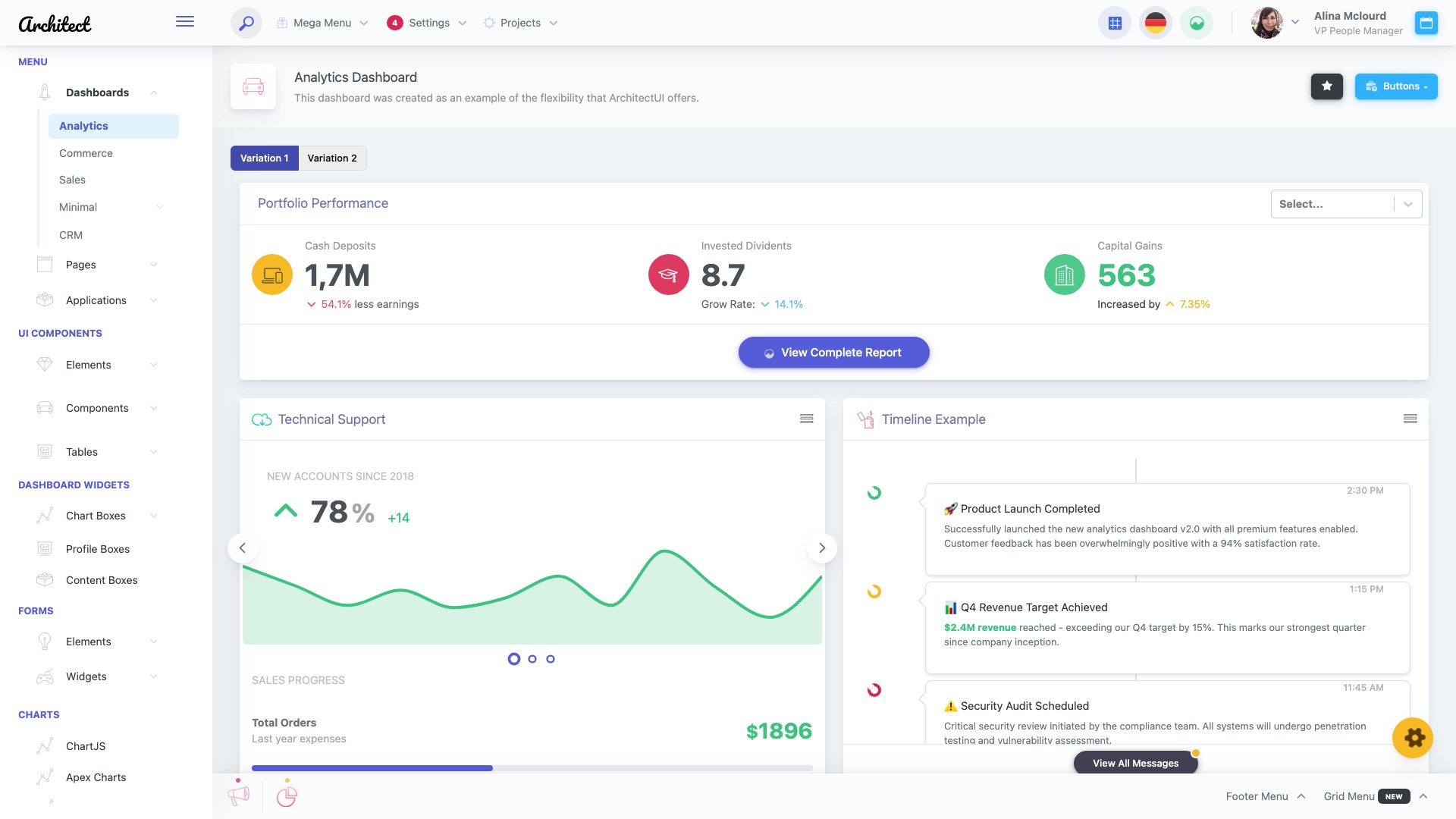 ArchitectUI React PRO - Premium React admin dashboard template