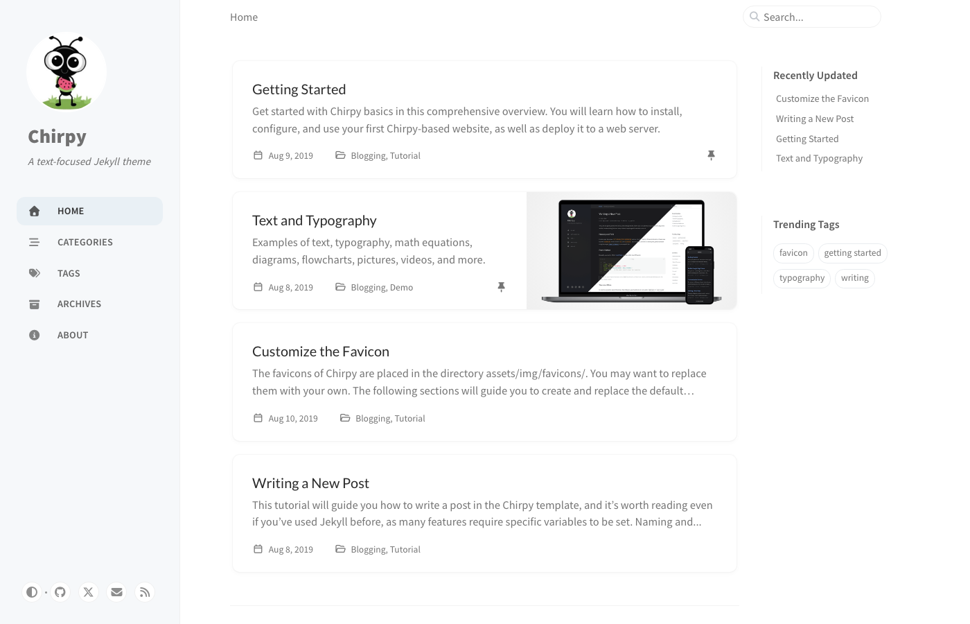 Chirpy - Free Jekyll Blog Theme with Dark Mode, PWA Support, and Built-in Search