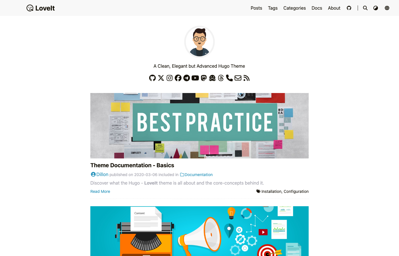 LoveIt Hugo Theme - Feature Rich Free Blog Theme with 23 Languages and 99 PageSpeed Score