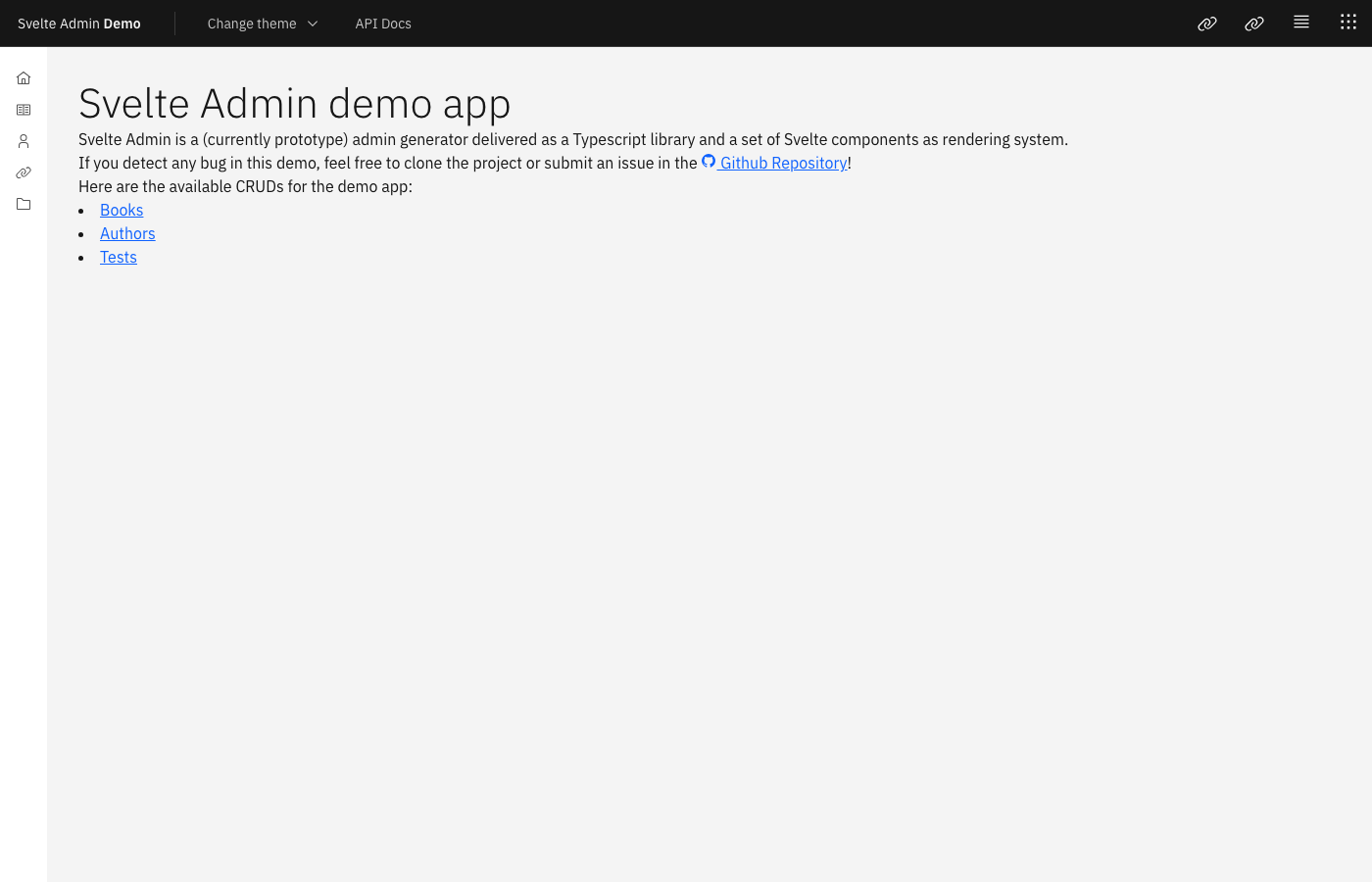 Orbitale SvelteAdmin - Free Svelte CRUD Admin Framework with Carbon Design System