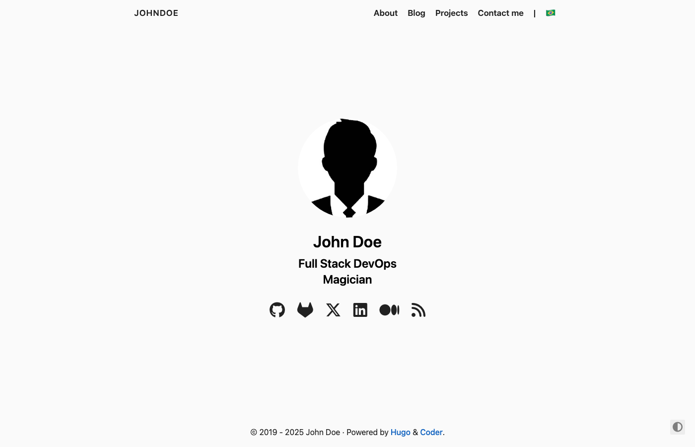 Hugo Coder Theme - Free Minimalist Personal Blog Theme with Dark Mode and 178 Contributors