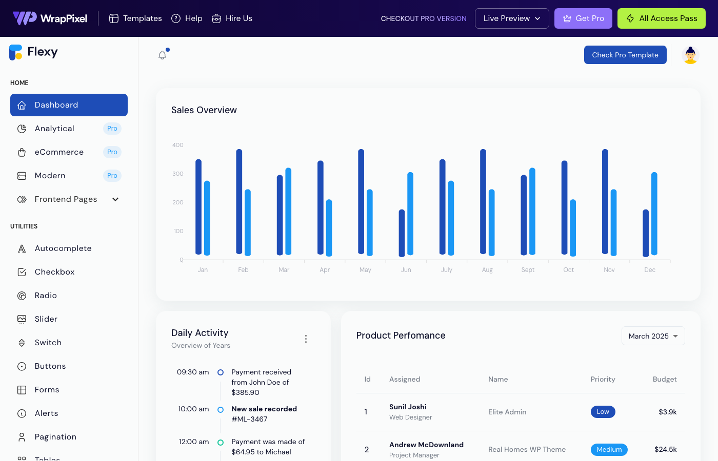 Flexy Admin Next.js Free - Material UI v7 Next.js Admin Dashboard