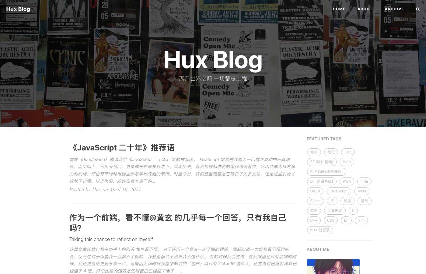 Hux Blog - Free Jekyll Blog Theme with Full-Width Header Images, PWA Support, and Sidebar Navigation