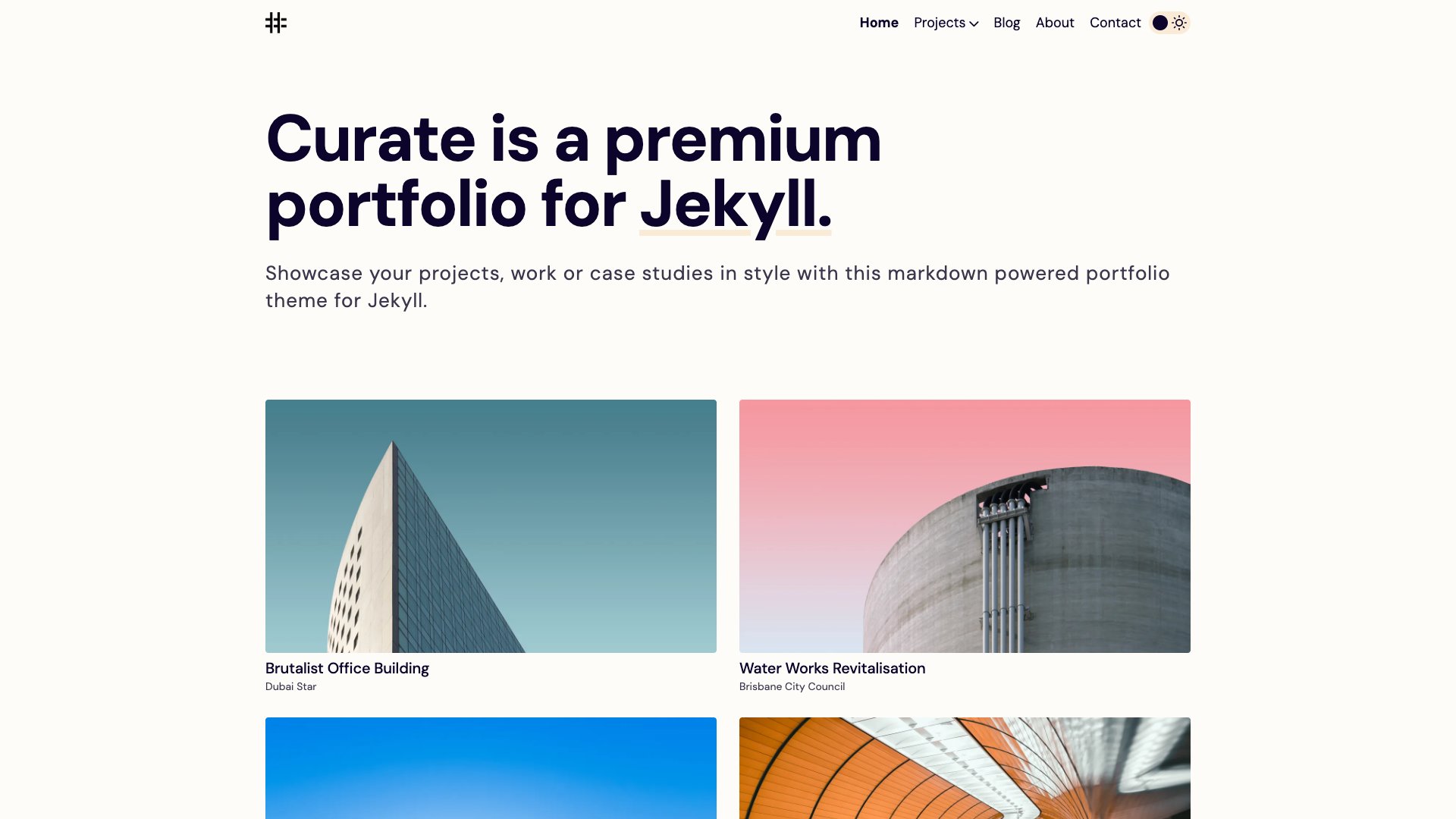 Jekyll Curate - Premium Portfolio Theme with Dark Mode Cookie Consent and Clean Project Layouts