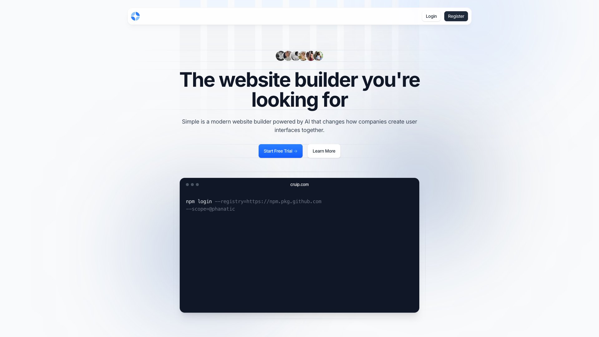 Simple Light - Popular SaaS landing page template by Cruip