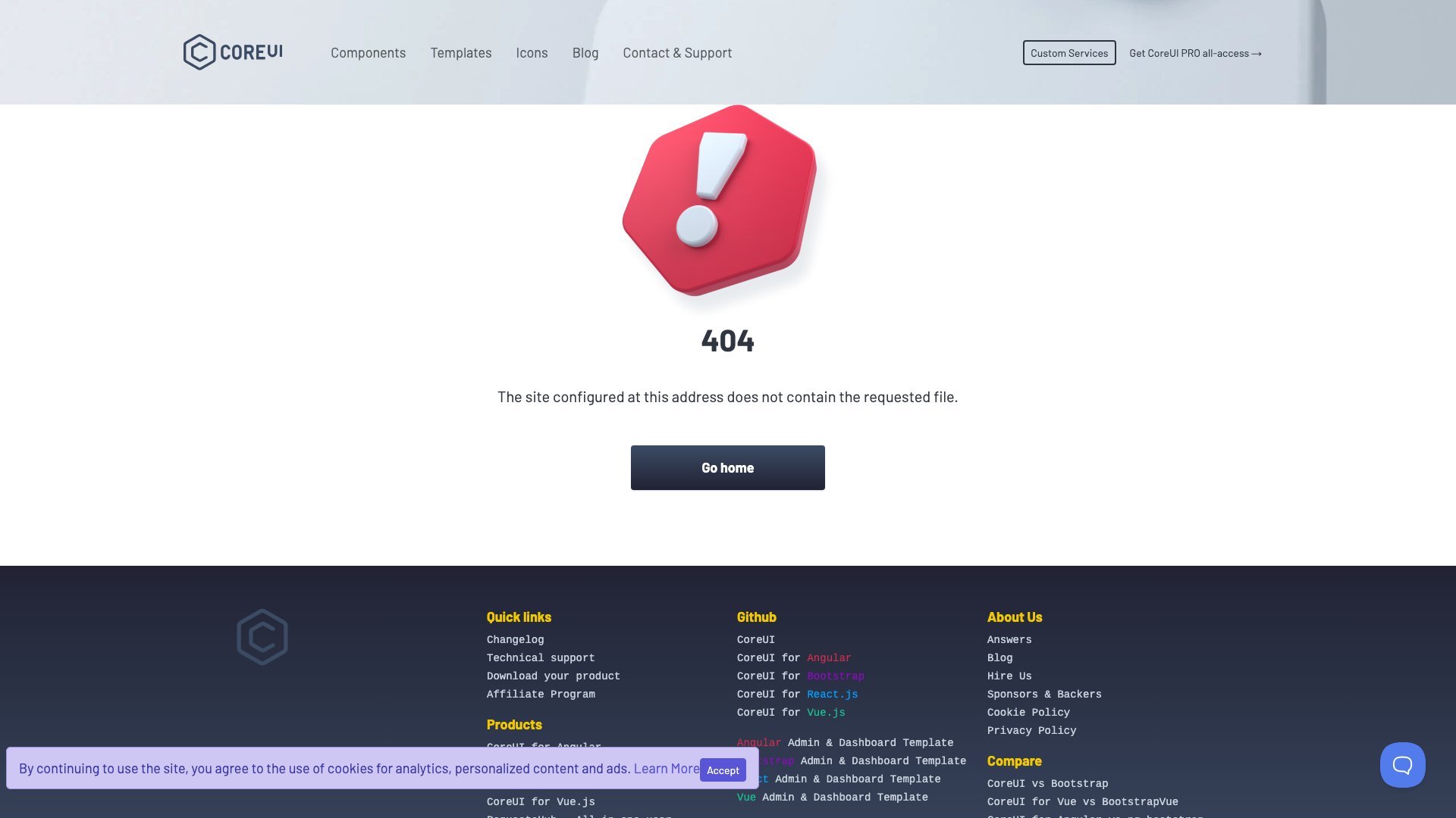CoreUI Vue admin template
