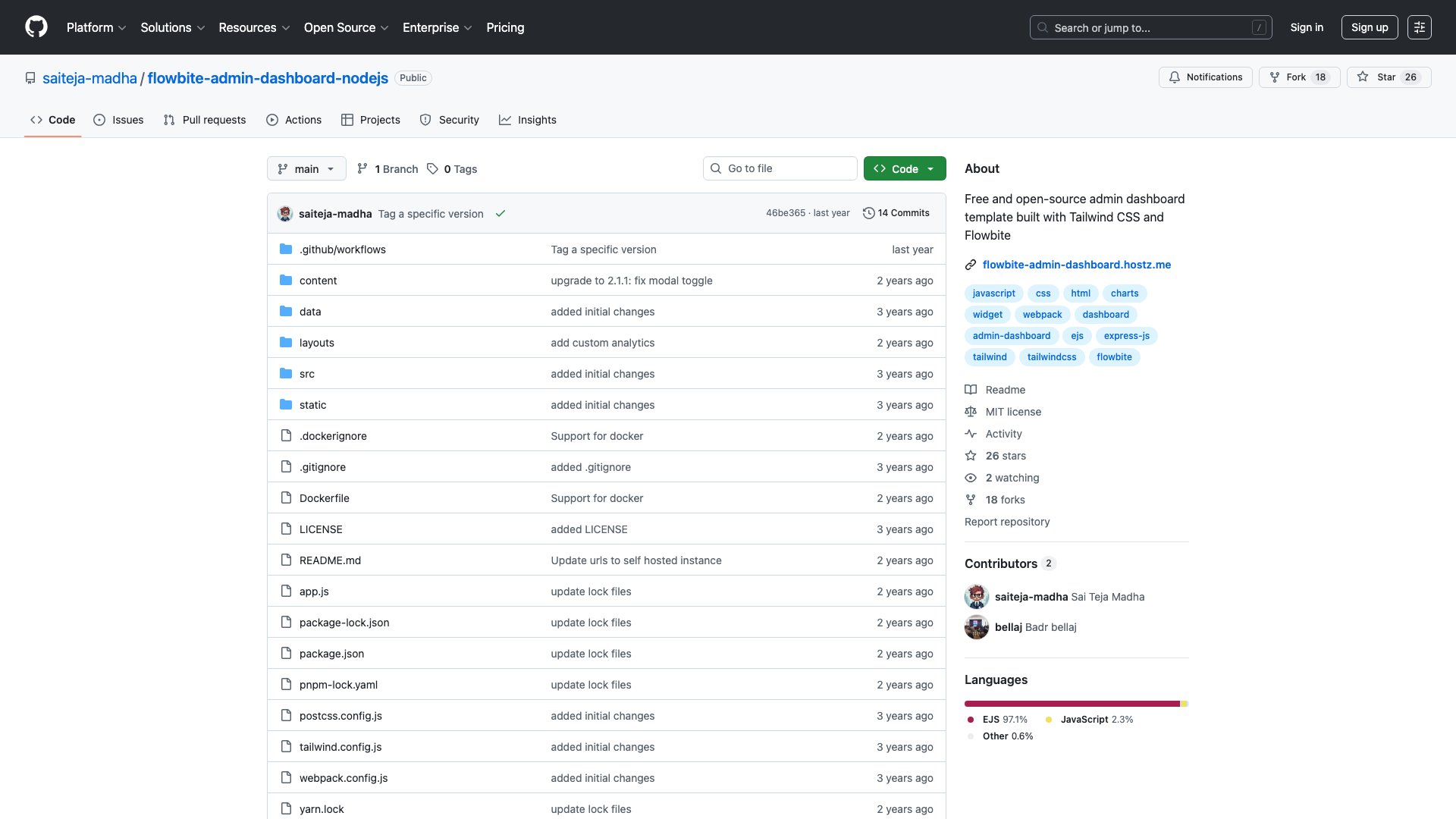 Flowbite Admin Dashboard Node.js - Free Tailwind CSS admin dashboard with Express and EJS templating