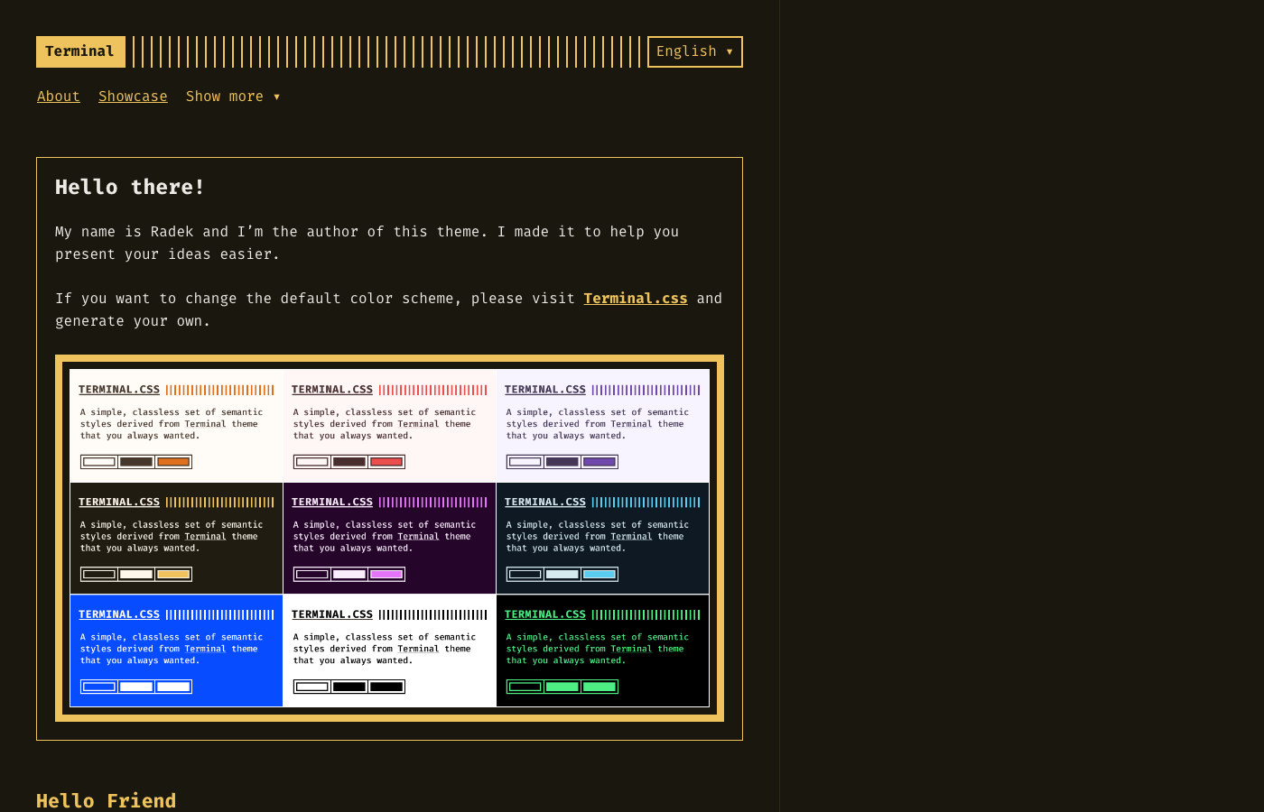 Hugo Terminal Theme - Free Retro Terminal Style Blog Theme with Fira Code Font and Custom Color Schemes