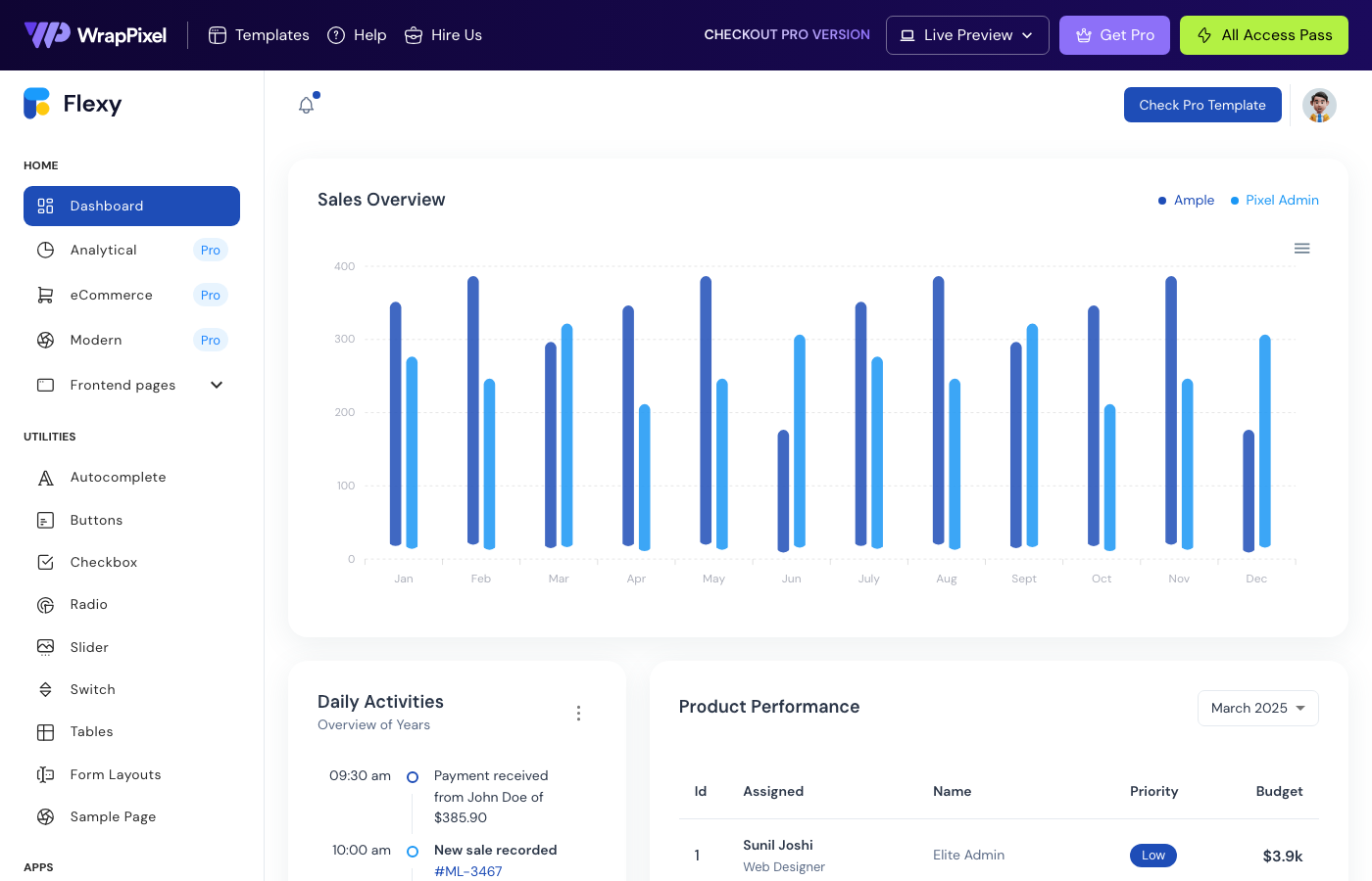 Flexy React Lite - Material UI v7 Vite React Admin Dashboard