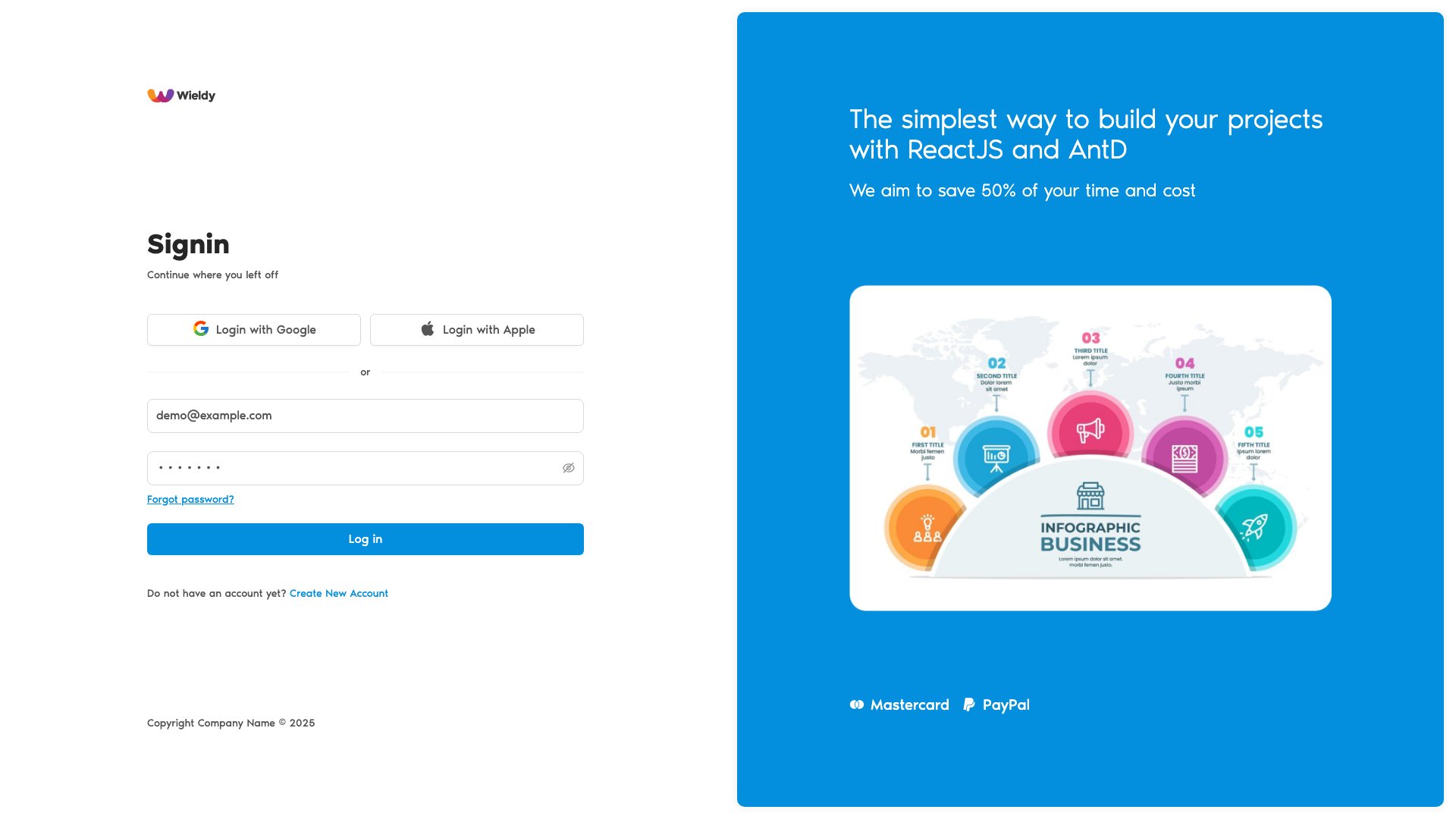 Wieldy - React Ant Design admin template