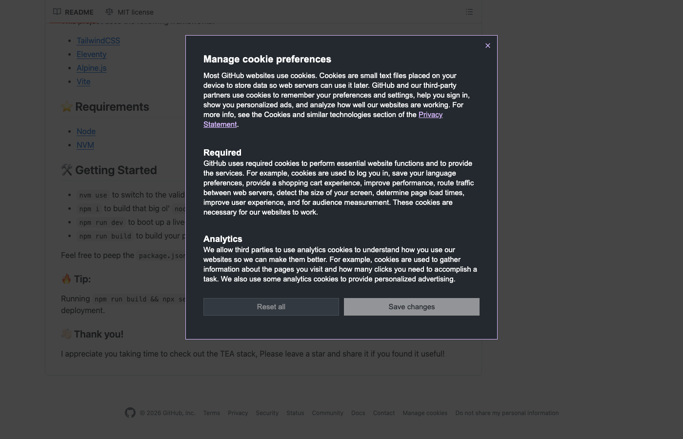 TEA Stack - Ultra-Minimal Eleventy Starter with Tailwind CSS, Alpine.js, and Vite-Powered HMR