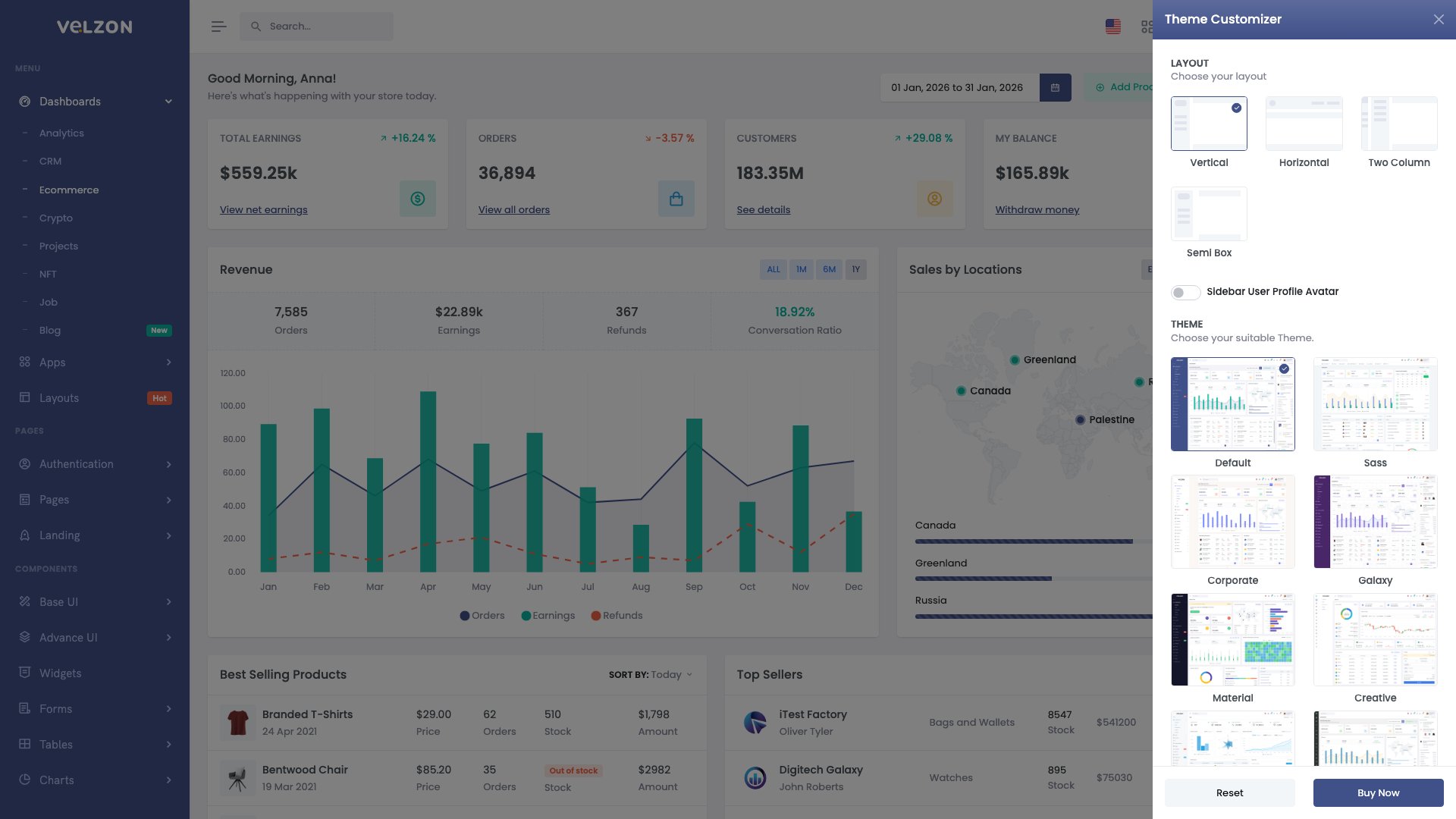 Velzon Node.js - Premium Bootstrap 5 admin dashboard with 7 dashboards and MongoDB authentication