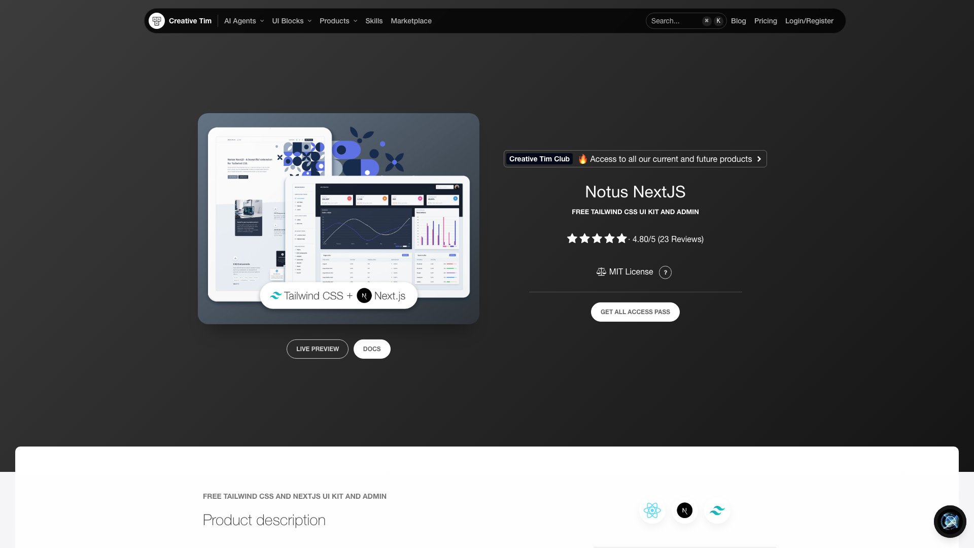 Notus Next.js - Free Tailwind CSS Next.js Admin Template by Creative Tim