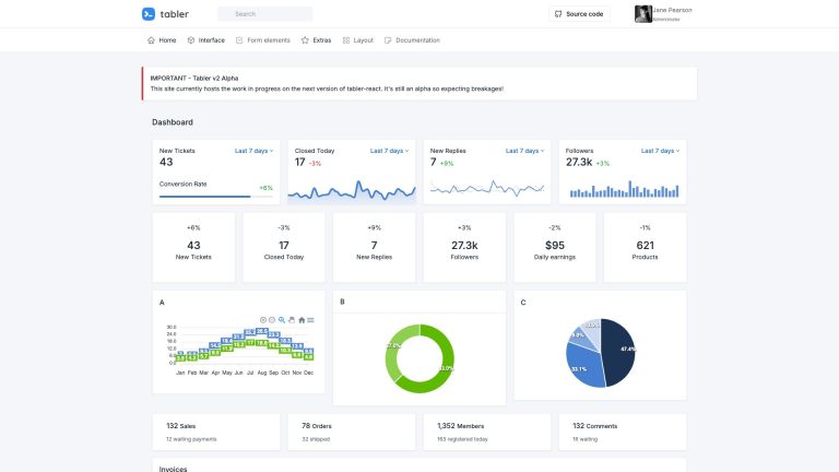 32 Best React Admin Dashboard Templates 2026 - AdminLTE.IO