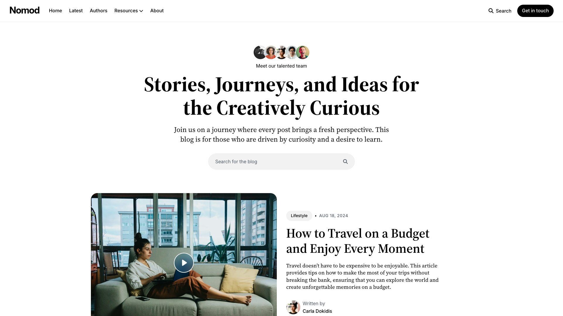 Nomod - Premium Multipurpose Jekyll Blog Theme with Multi-Author Support Category System and Dark Mode