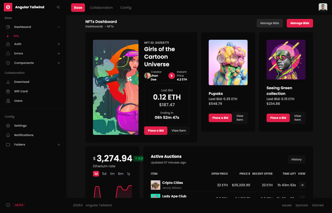 Angular Tailwind Dashboard - Free Angular Admin Template