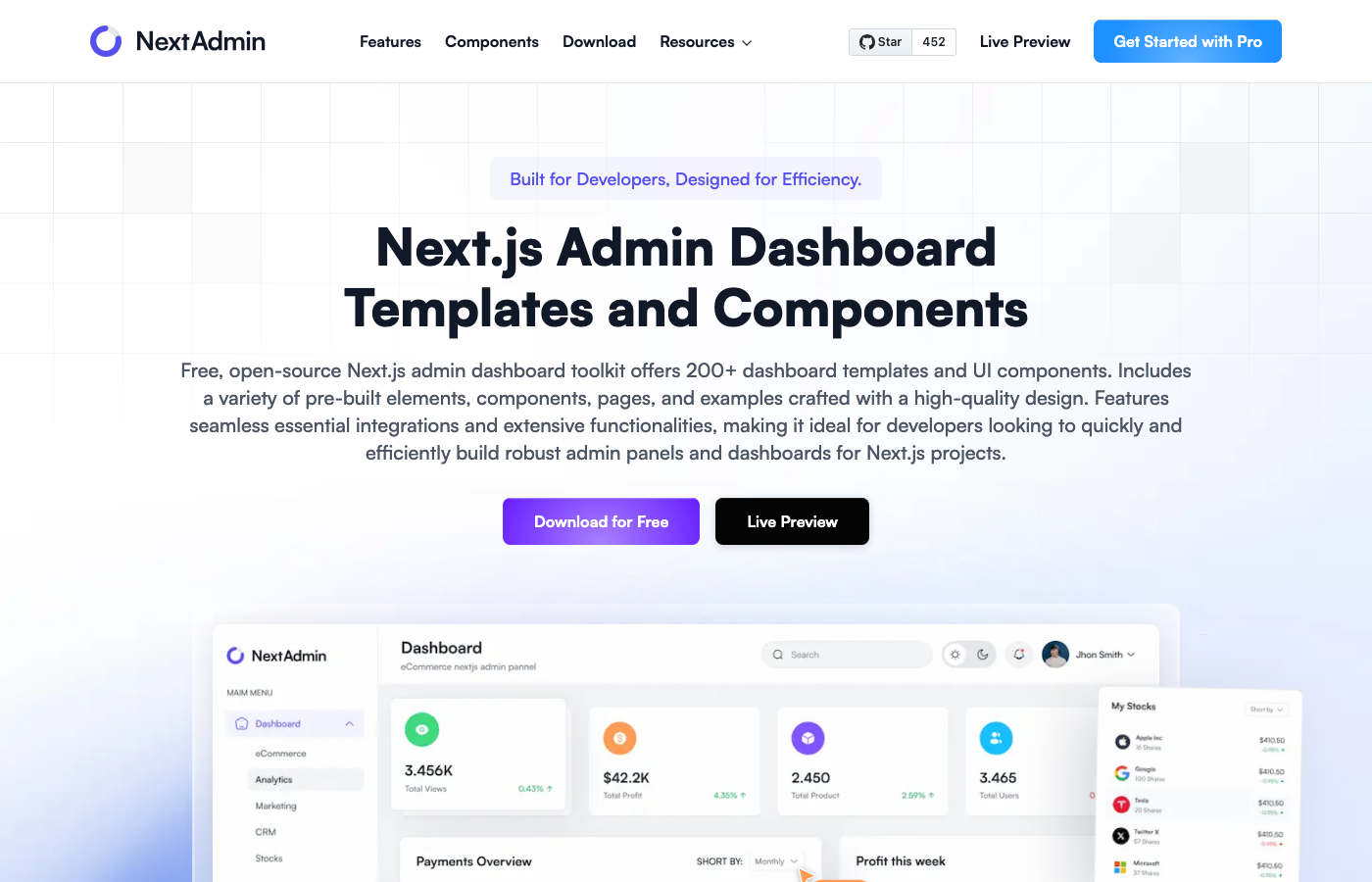 NextAdmin - Free Next.js 15 Admin Dashboard Template