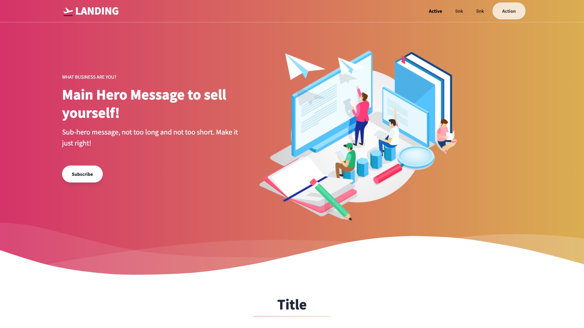 Tailwind Toolbox Landing Page - Pure HTML Tailwind template with no build tools