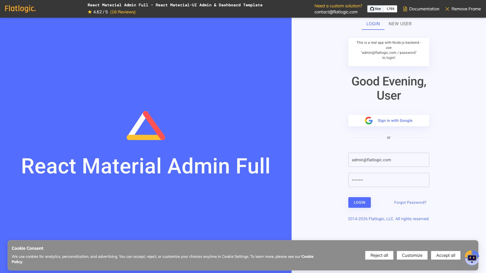 React Material Admin - Material UI dashboard by Flatlogic