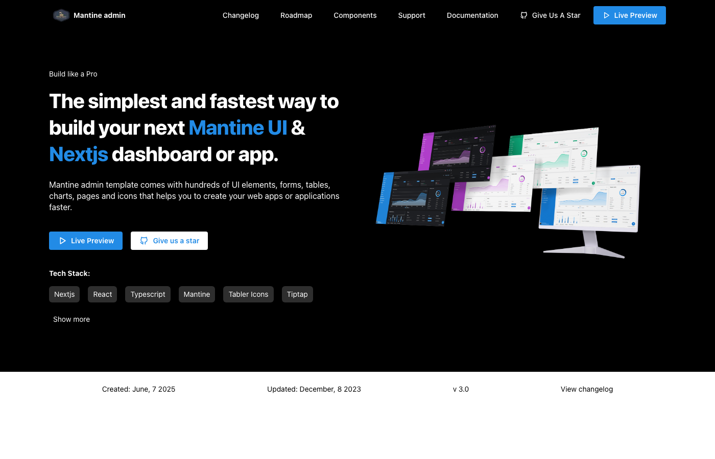 Mantine Analytics Dashboard - Free Next.js Mantine Admin Template