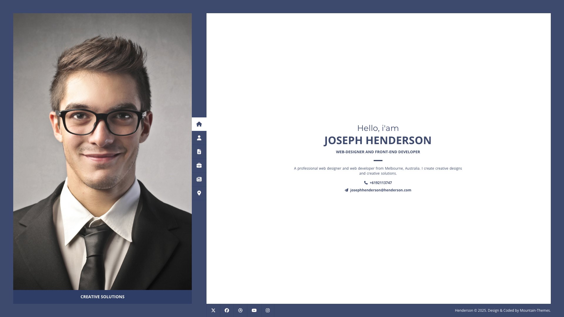 Henderson - Premium vCard Personal Portfolio Hugo Theme with SVG Animations Dual Slider and Bootstrap 5