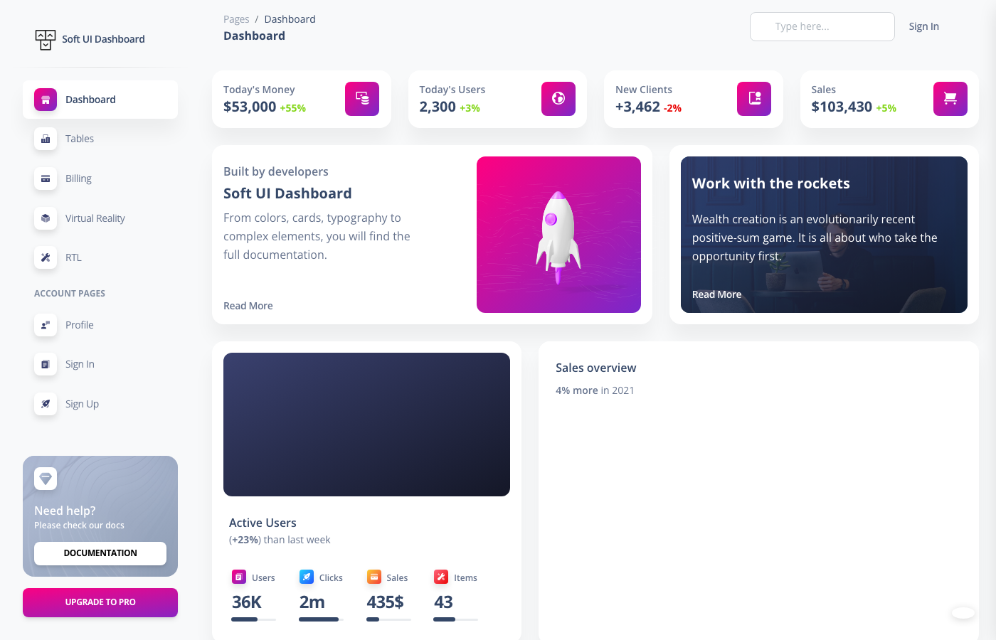 Soft UI Dashboard Tailwind - Free Neumorphic Admin Template