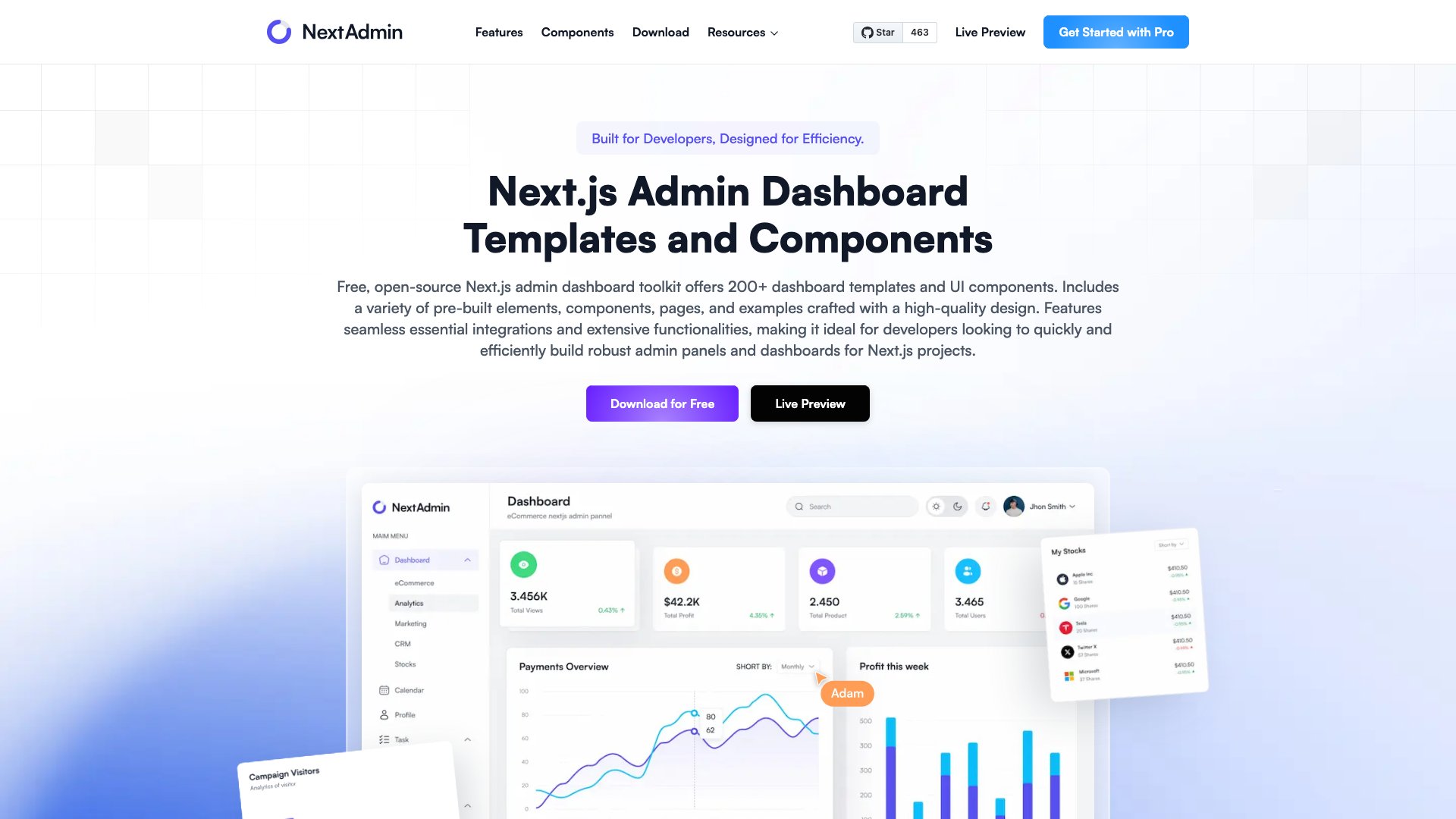NextAdmin - Free Next.js 15 Admin Dashboard Template