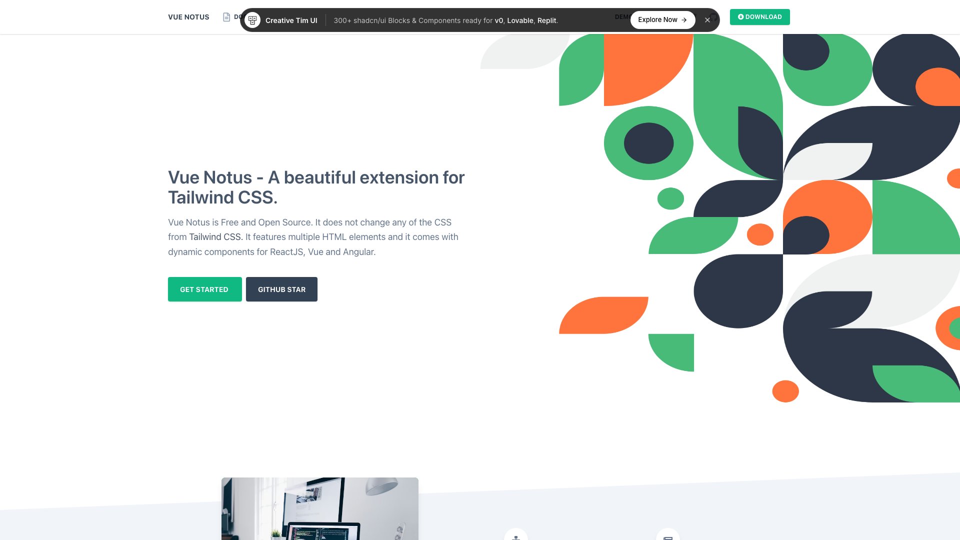 Notus Vue free admin template