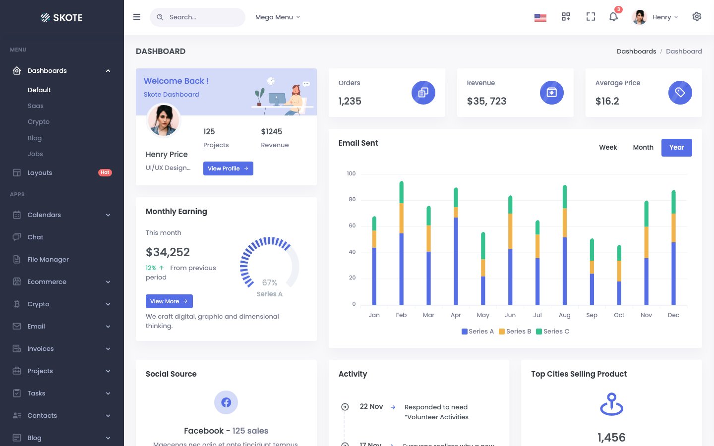 Skote - Bootstrap 5 admin template by Themesbrand