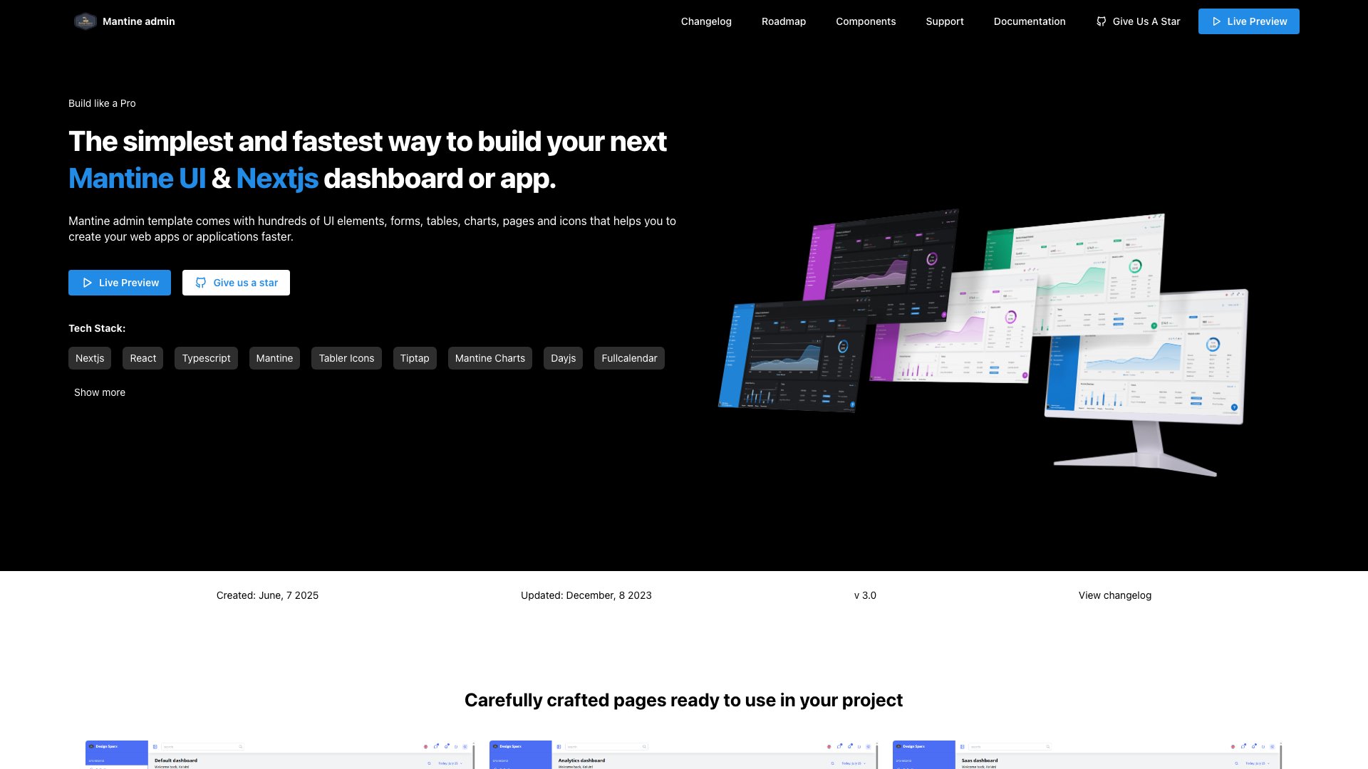 Mantine Analytics Dashboard - Free Next.js Mantine Admin Template