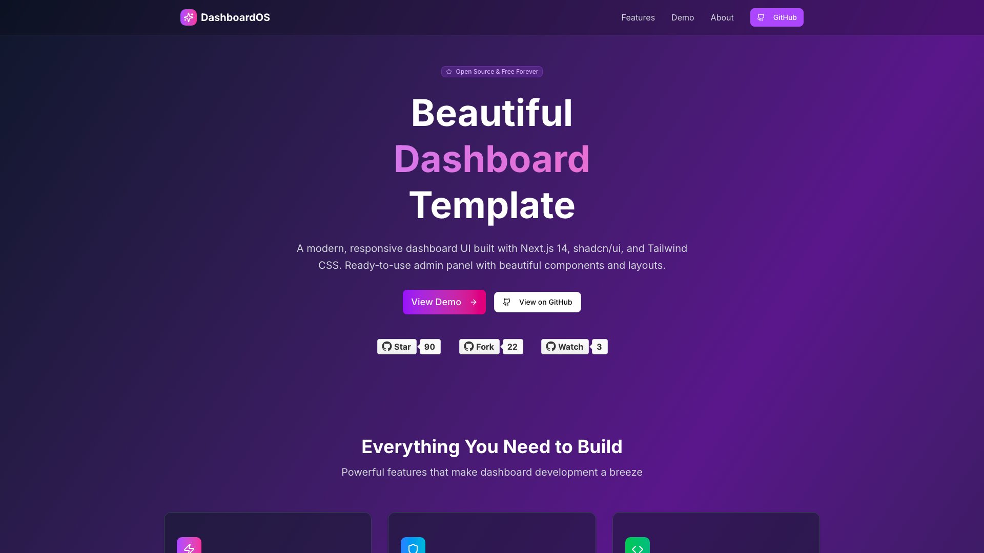 Shadcn Next.js Dashboard - Minimal Responsive Admin Starter