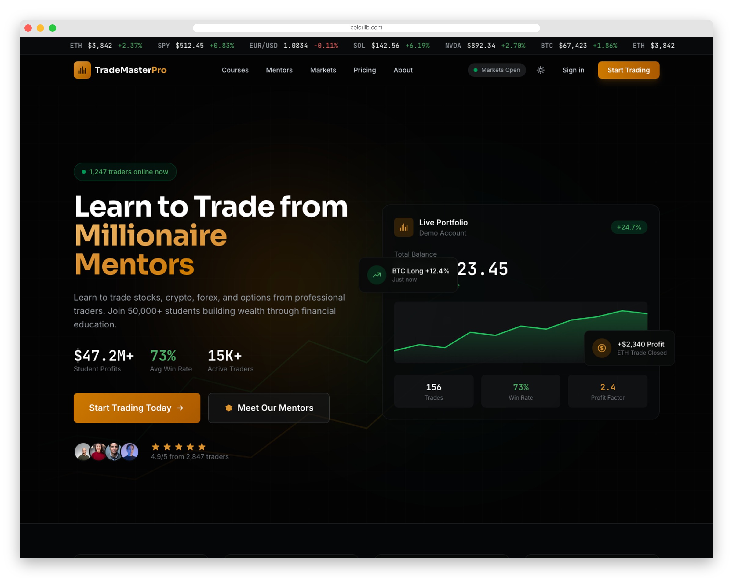 FinanceFlow - Free Tailwind CSS Fintech Template