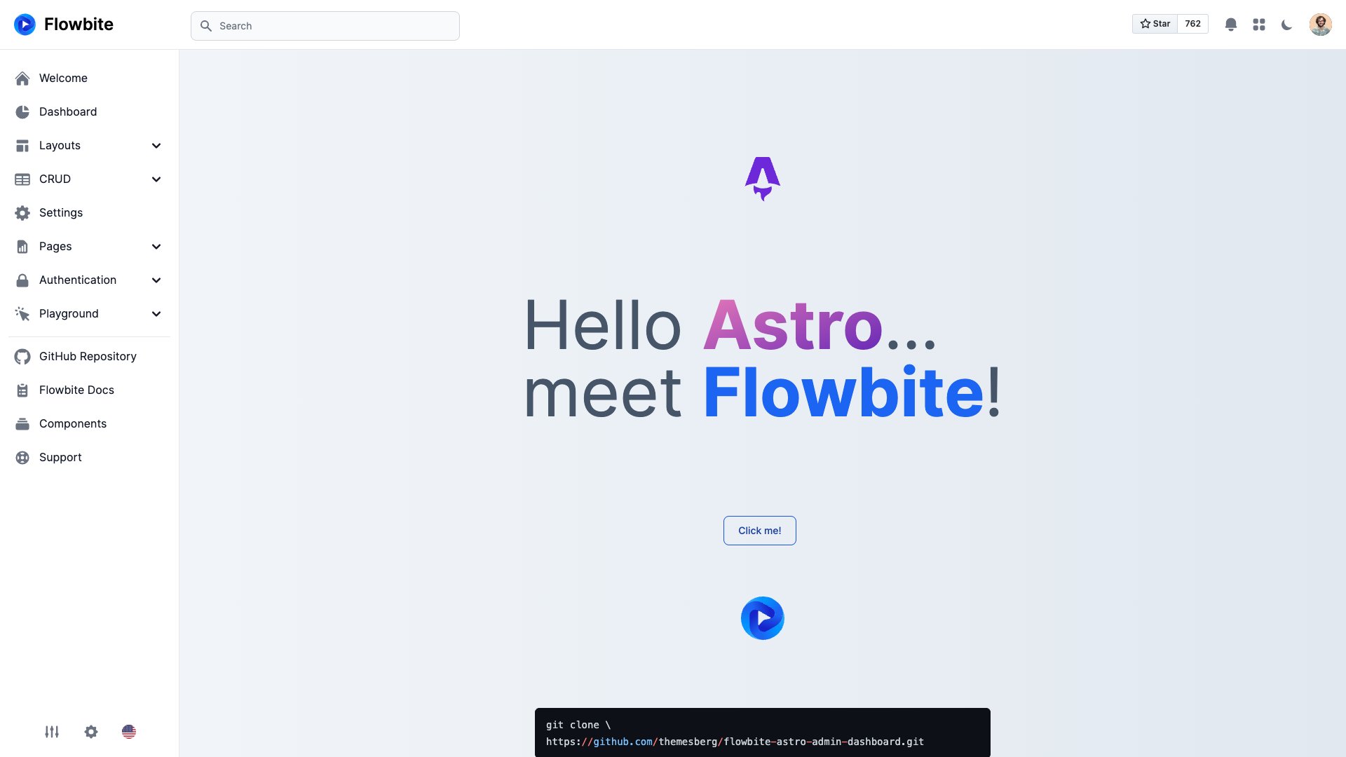 Flowbite Admin Dashboard - Free Astro Admin Dashboard Template