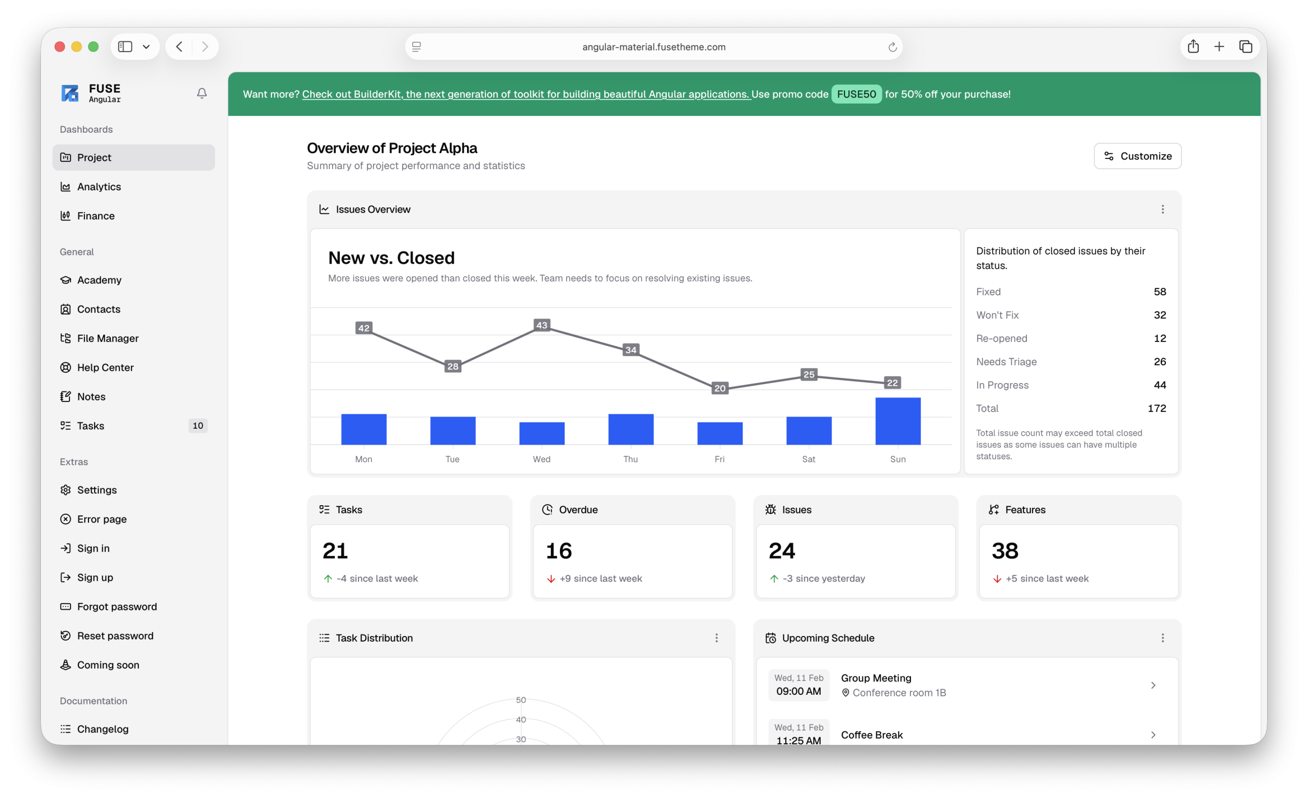 Fuse Angular - Premium Angular Material + Tailwind CSS admin template with modular architecture