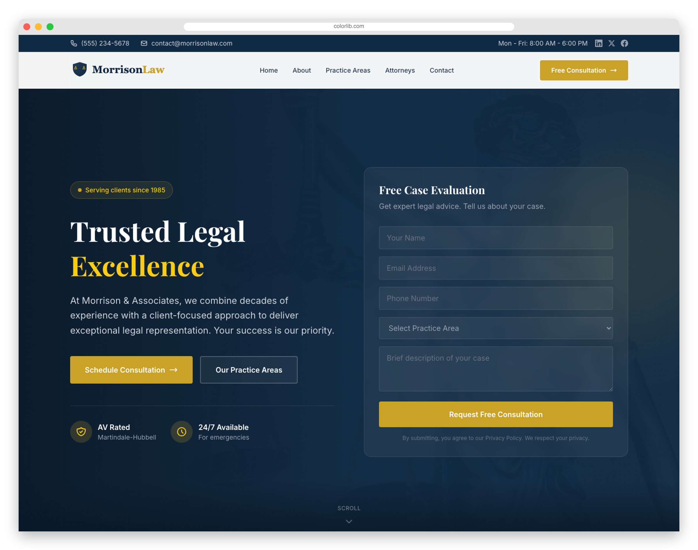 LegalEdge - Free Tailwind CSS Law Firm Template