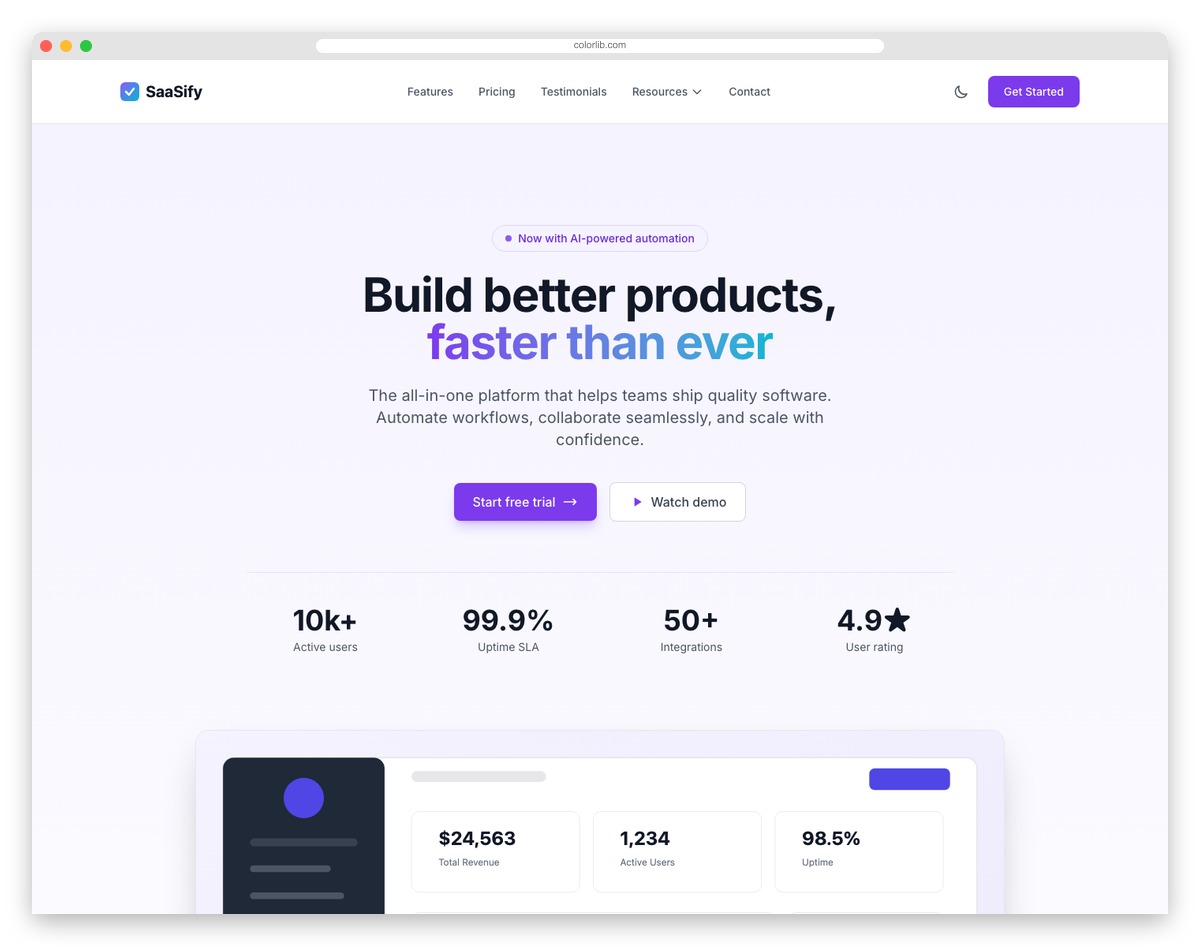 SaaSify - Astro and Tailwind CSS Template