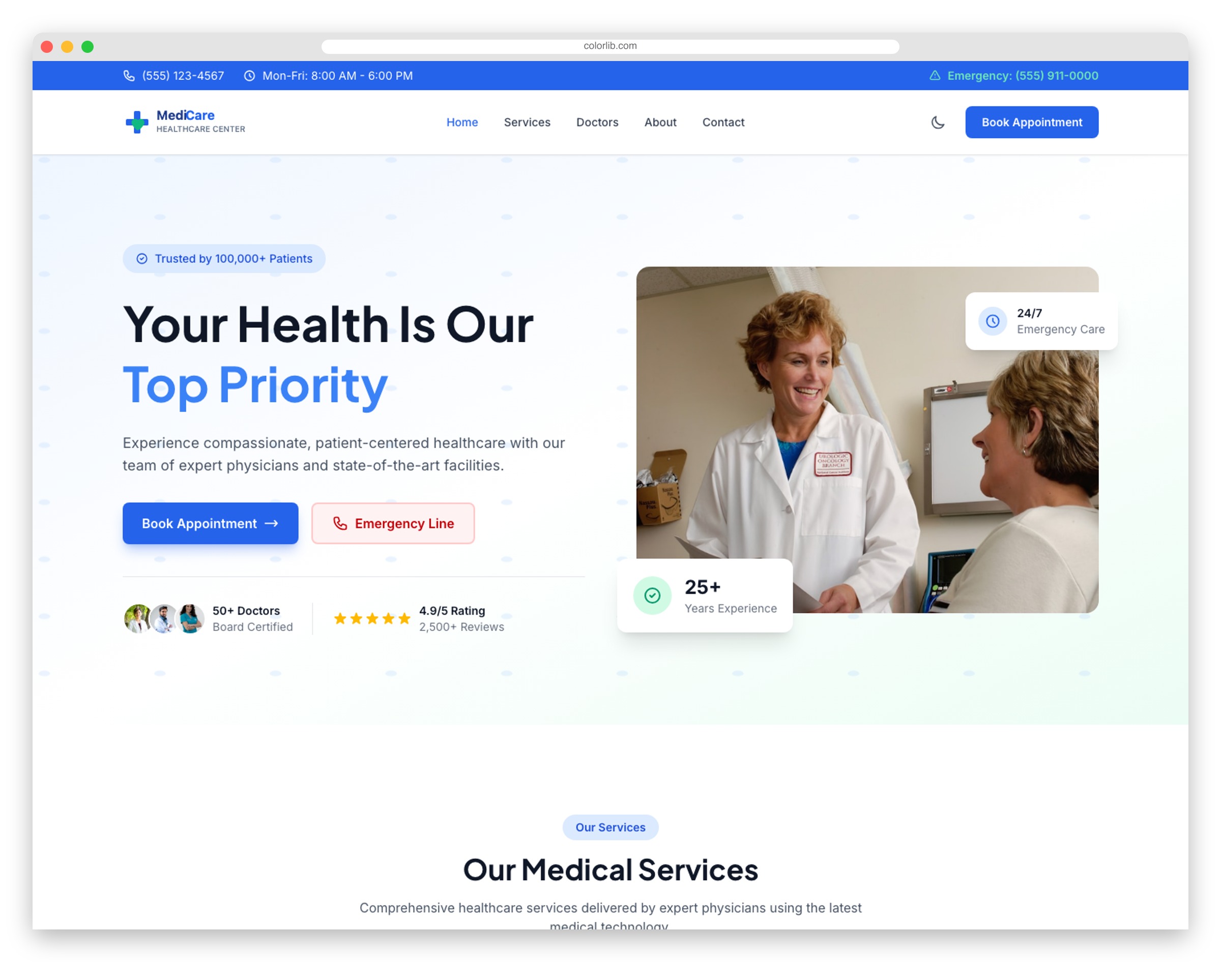 Vitality - Free Tailwind CSS Medical Template