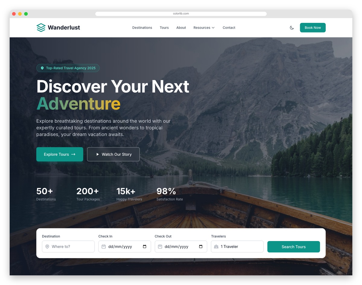 Wanderlust - Astro and Tailwind CSS Template