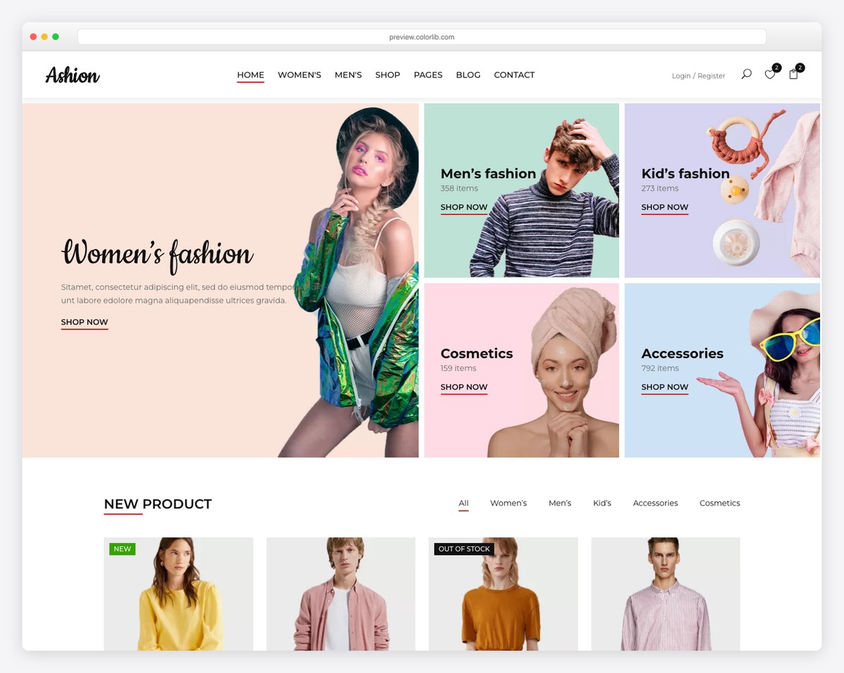 Ashion free Bootstrap 5 fashion template